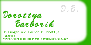 dorottya barborik business card